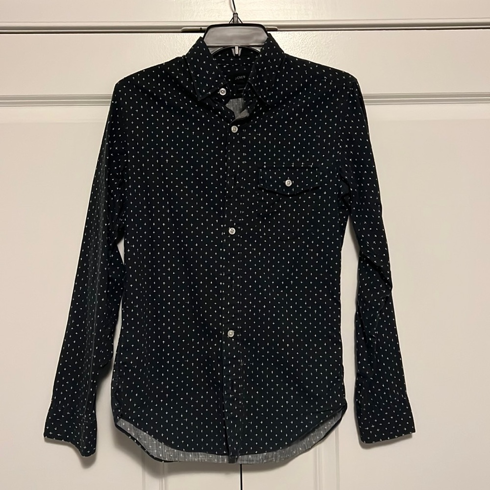 J. Crew cross pattern pocket button down shirt